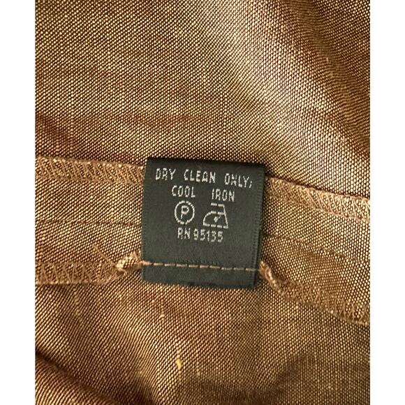 Lafayette 148 NY Women’s Brown Linen Wool Blend Wide Leg Trouser Dress Pants 16 - Picture 4 of 9